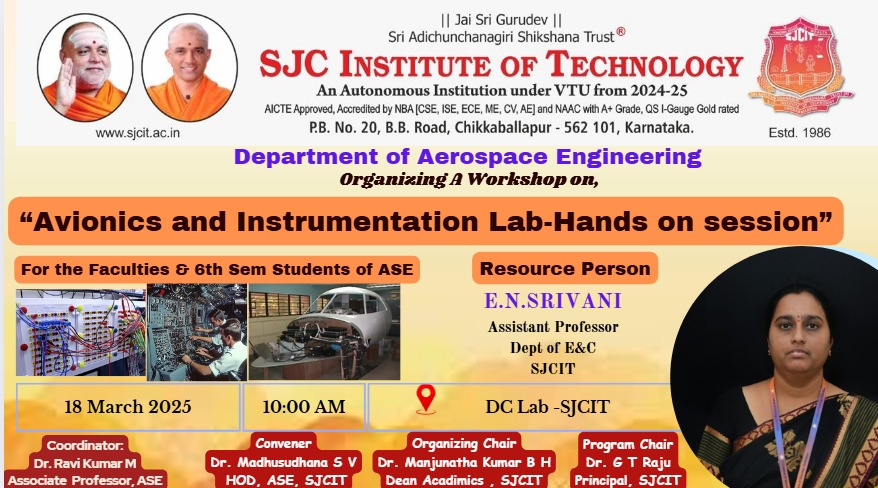 Workshop on “avionoics & instrumentation lab hands on"