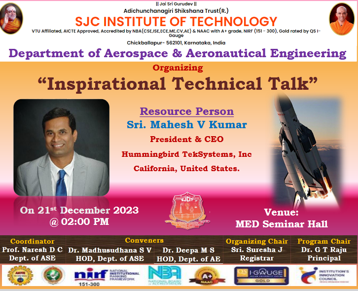 INSPIRATIONAL TECHJNICAL TALK BY SRI.MAHESH V KUMAR